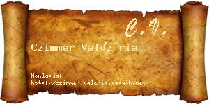 Czimmer Valéria névjegykártya